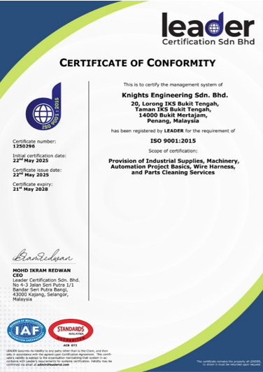 certificate ISO